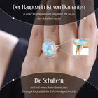 AAAA Natürlicher, äthiopischer Welo Opal, Diamant und kolumbianischer Smaragd-Ring in 585 Gold - 9,01 ct. image number 2