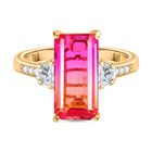 Sunset Quarz Triplett und Zirkon Ring - 4,82 ct. image number 0