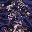 LA MAREY - 100% Maulbeeren-Seidenschal, Chiffon, 60x170 cm, Marineblau image number 11