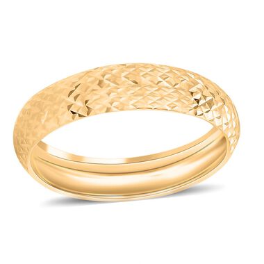 Bandring mit Diamantschliff-Muster in 585 Gold