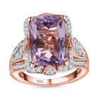 AA Rose De France Amethyst und Zirkon Ring - 7,59 ct. image number 3