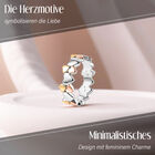 Dreifarbiger Bandring mit Herzmotiven image number 3