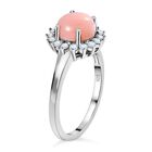 AA rosa Opal und Zirkon Ring - 2,26 ct. image number 4