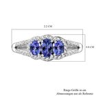 Tansanit und Zirkon Ring - 0,89 ct. image number 4