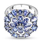 AA Tansanit-Ring, 925 Silber platiniert  ca. 4,04 ct image number 0