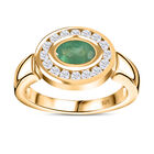 Kagem sambischer Smaragd und Zirkon-Ring - 1,24 ct. image number 3