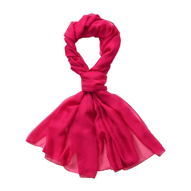 LA MAREY – Chiffon Schal aus Maulbeerseide, Pink image number 0