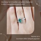 AAA Smaragd, weißer und gelber Diamant-Ring in 585 Gold - 1,46 ct. image number 2