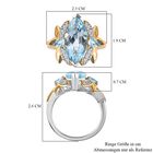 GP Trionfo Kollektion - Himmelblauer Topas, Zirkon und blauer Saphir-Ring - 5,61 ct. image number 6