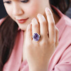 Rose de France Amethyst und Zirkon Ring - 17,08 ct. image number 2