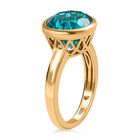 Paraiba Pfau Triplett Quarz Ring - 4,14 ct. image number 4