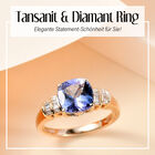 AA Tansanit und Diamant Ring in 375 Gold - 2,31 ct. image number 1