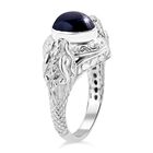 Royal Bali Kollektion- AA Diffundierter Stern blauer Saphir-Ring - 5,92 ct. image number 3