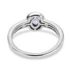 Tansanit und Zirkon Ring, 925 Silber Bicolor  ca. 0,40 ct image number 7