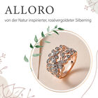 ALLORO von der Natur inspirierter, rosévergoldeter Silberring image number 7