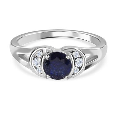 Masoala Saphir und Zirkon Ring - 1,43 ct.