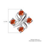 Designer Inspiriert XOXO Orange Zirkonia Ohrringe 925 Silber image number 5