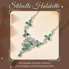 Kagem sambische Smaragd und Zirkon-Halskette, 45 cm - 4,78 ct. image number 1