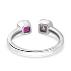 Afrikanischer Rubin und Moissanit-Ring - 0,83 ct. image number 5