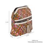 Chaos by Elsie - Gewebte Echtleder Crossbody Tasche, Beige image number 6