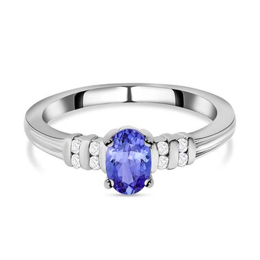 Tansanit und Zirkon Ring - 0,59 ct.