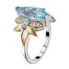 GP Trionfo Kollektion - Himmelblauer Topas, Zirkon und blauer Saphir-Ring - 5,61 ct. image number 4