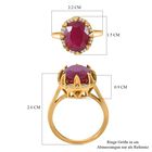 AA afrikanischer Rubin und Zirkon-Ring - 7,36 ct. image number 4