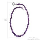 Afrikanischer Amethyst Halskette ca. 50 cm Messing rhodiniert ca. 191.00 ct image number 5