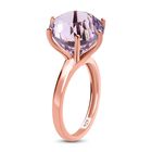 120 Facetten Rose De France Amethyst Ring, 925 Silber Roségold Vermeil (Größe 17.00) ca. 6.35 ct image number 4