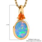 Natürlicher, äthiopischer Welo Opal, Feuer opal Schmuckset 925 Silber 750 Gelbgold Vermeil ca. 2,54 ct. image number 6