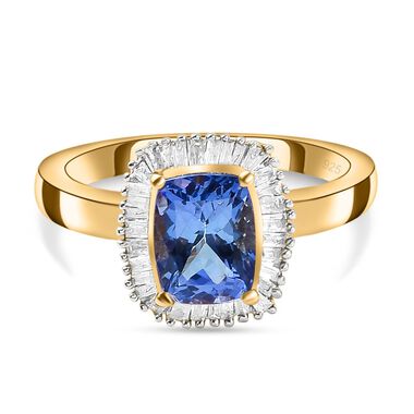 Tansanit und Diamant Ring - 1,88 ct.