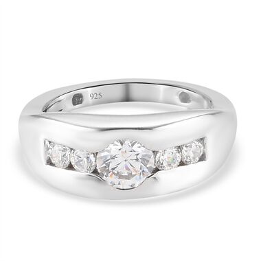 LUSTRO STELLA Hergestellt mit ZIRKONIA Ring 925 Silber Platin-Überzug (Größe 16.00) ca. 1,81 ct