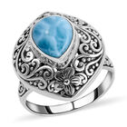 Royal Bali - Larimar Ring, 925 Silber (Größe 17.00) ca. 4.09 ct image number 0