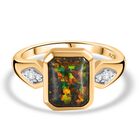 Labor schwarzes Opal und Zirkon-Schmuckset - 2,15 ct. image number 3