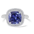 Blauer und weißer Zirkonia-Ring - 9,62 ct. image number 0