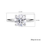 SGL zertifizierter VS EF Labor Diamant Ring in 950 Platin - 2 ct. image number 4