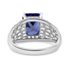 LUSTRO STELLA Blauer und weißer Zirkonia-Ring - 9,16 ct. image number 3