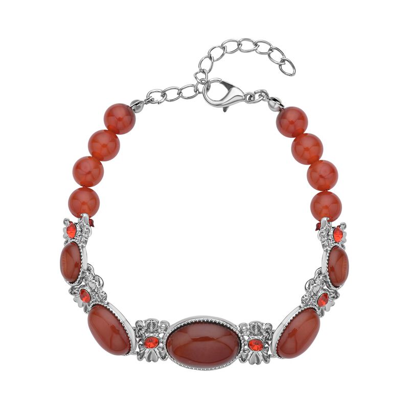 Rotes Achat Armband, ca. 20 cm, ca. 59.00 ct image number 0