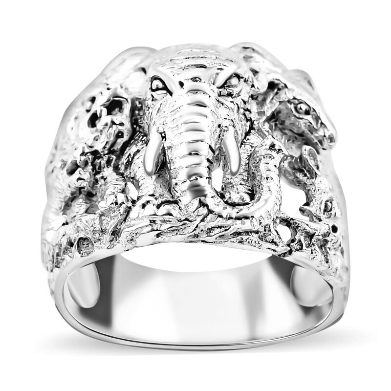 Royal Bali Kollektion- Elefant Silber Ring image number 0