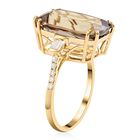 ILIANA AAA Turkizit und SI GH Diamant Ring in 750 Gelbgold - 8,72 ct. image number 5