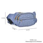 Multifunktionale RFID-geschützte Nylon Gürteltasche mit Schnellverschluss, 36x4x13cm, Blau image number 7