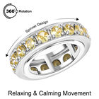 Gelber Zirkonia-Spinning-Ring - 7,47 ct. image number 4