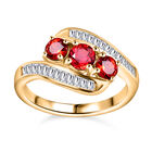 Roter Saphir und Zirkon-Ring - 1,99 ct. image number 5