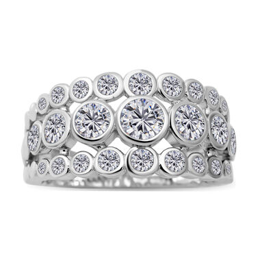 Lustro Stella - Weißer Zirkonia-Ring, 925 Silber rhodiniert  ca. 0,67 ct