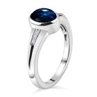 Blauer Sternsaphir und Zirkon-Ring - 2,02 ct. image number 4