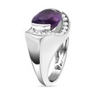 Afrikanischer Amethyst und Zirkon-Ring - 4,91 ct. image number 4