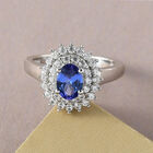 AAA Tansanit und Zirkon Ring - 1,30 ct. image number 1