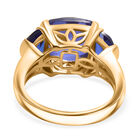 Tansanit-Farbe Quarz und Zirkon Ring - 7,05 ct. image number 5