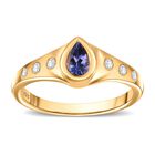 Tansanit und Zirkon Ring - 0,47 ct. image number 3