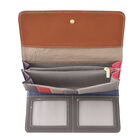 Chaos by Elsie: Patchwork Brieftasche aus 100% echtem Leder mit RFID Schutz, Rot und Orange image number 4